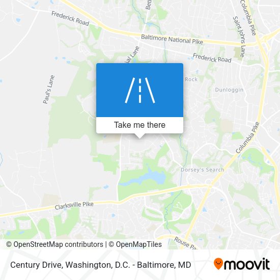 Century Drive map