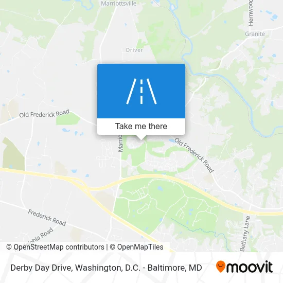 Derby Day Drive map