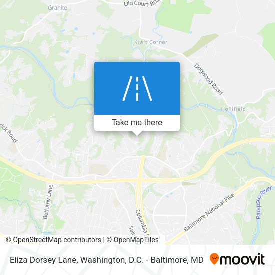 Mapa de Eliza Dorsey Lane