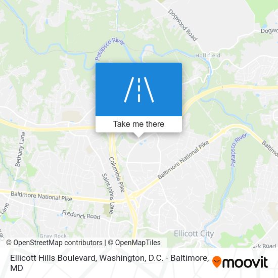 Ellicott Hills Boulevard map
