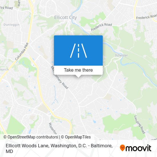 Mapa de Ellicott Woods Lane