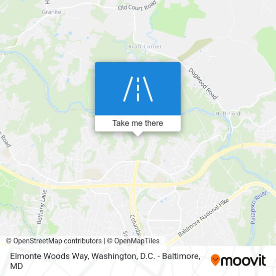 Elmonte Woods Way map