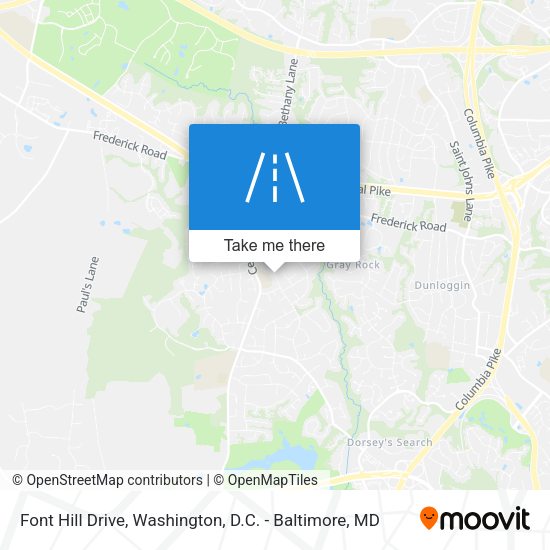 Font Hill Drive map