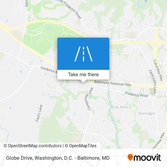 Globe Drive map