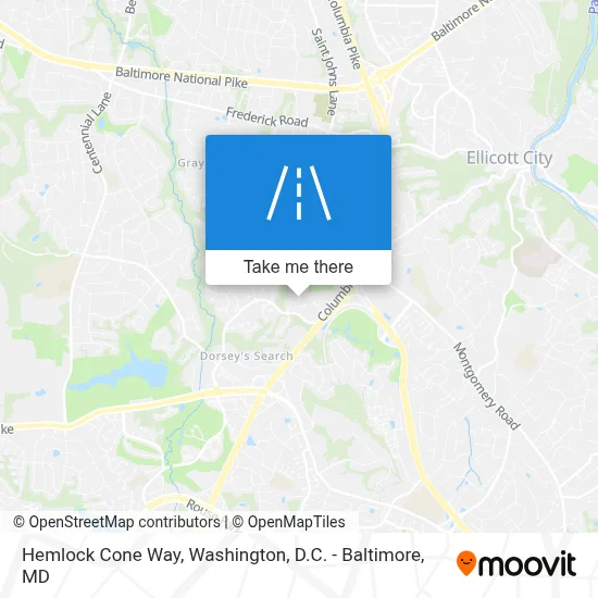 Hemlock Cone Way map