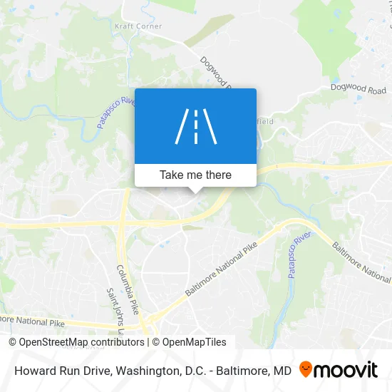 Howard Run Drive map