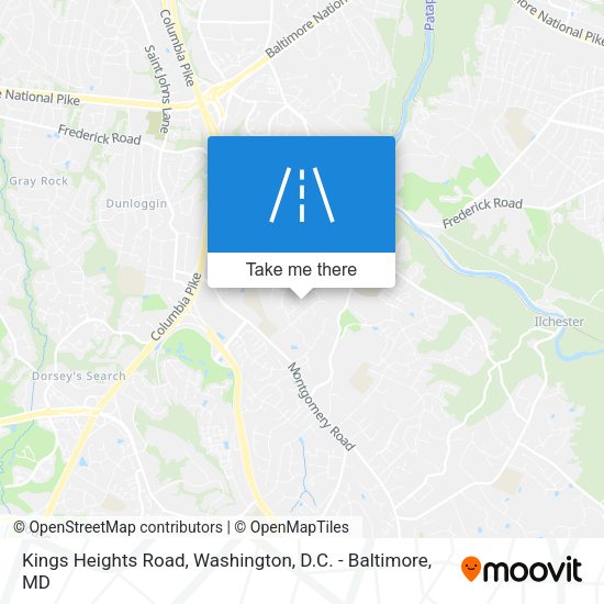 Kings Heights Road map
