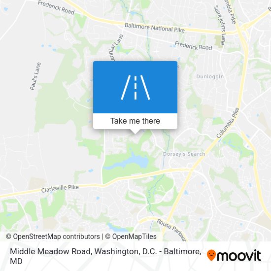Middle Meadow Road map
