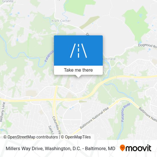 Millers Way Drive map