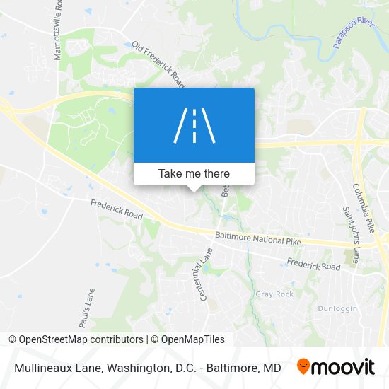 Mullineaux Lane map