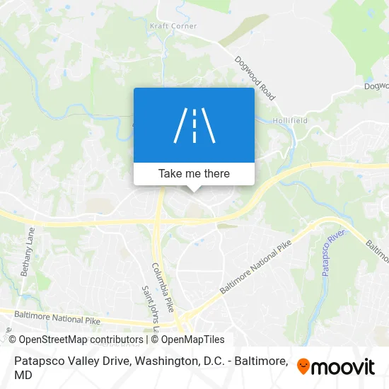 Patapsco Valley Drive map