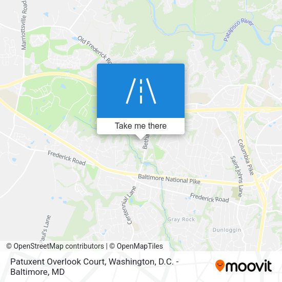 Patuxent Overlook Court map