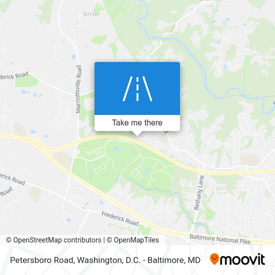 Petersboro Road map