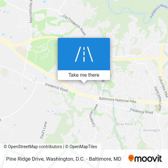 Pine Ridge Drive map