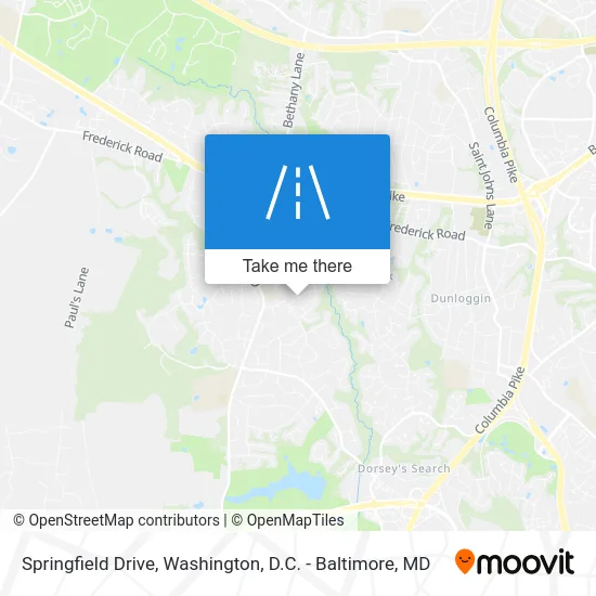 Springfield Drive map