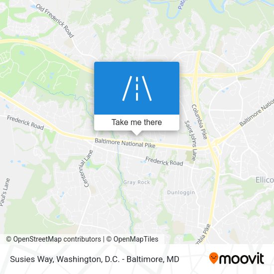 Susies Way map