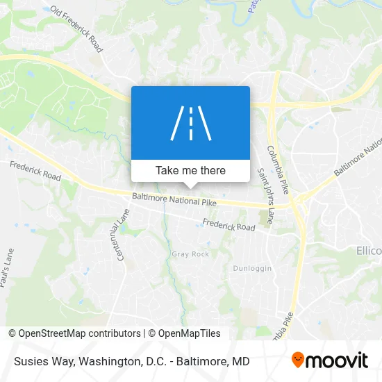 Susies Way map
