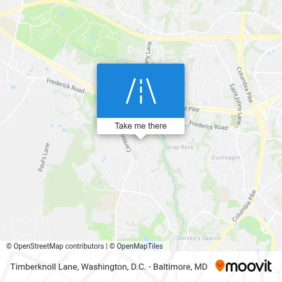 Timberknoll Lane map