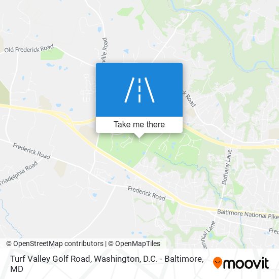 Turf Valley Golf Road map