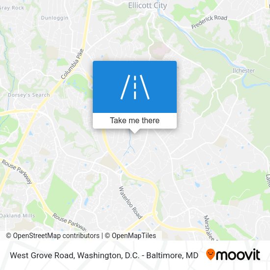 West Grove Road map