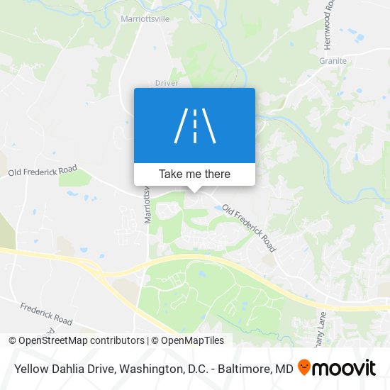Yellow Dahlia Drive map