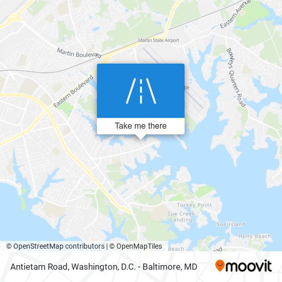 Antietam Road map