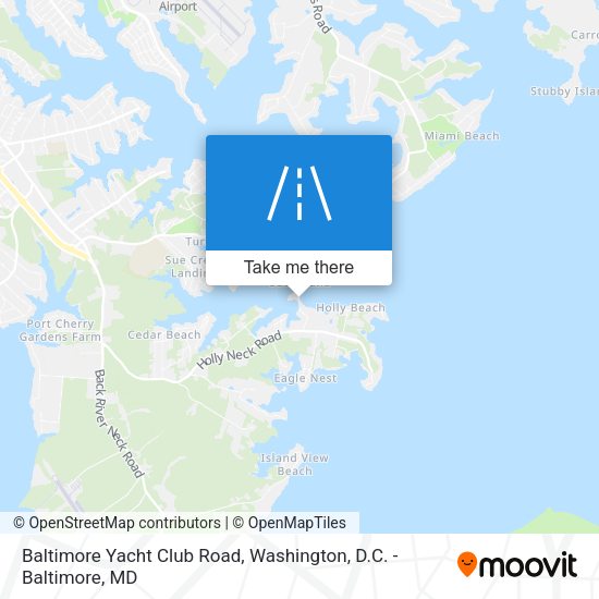 Mapa de Baltimore Yacht Club Road