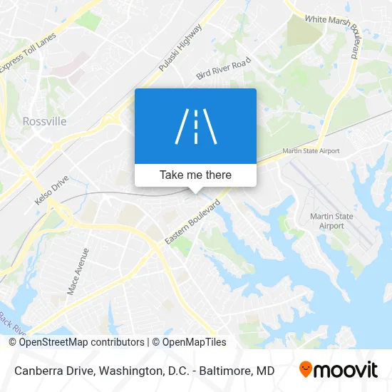 Canberra Drive map