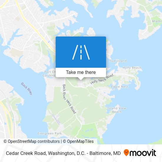 Mapa de Cedar Creek Road