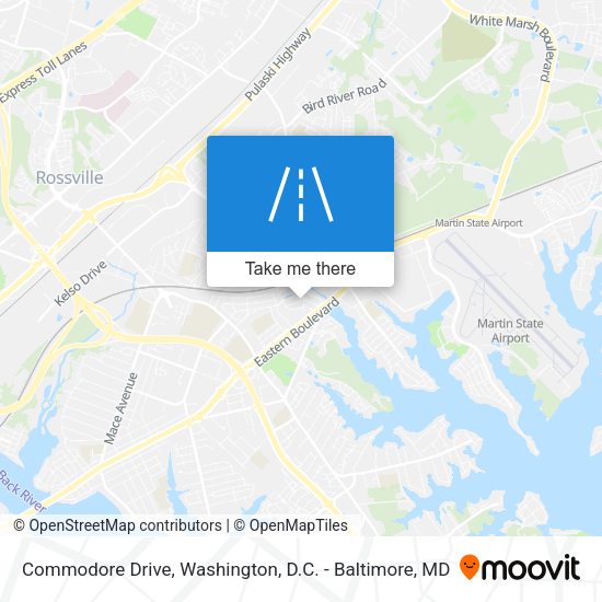 Commodore Drive map