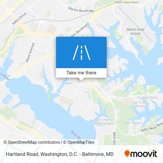 Hartland Road map