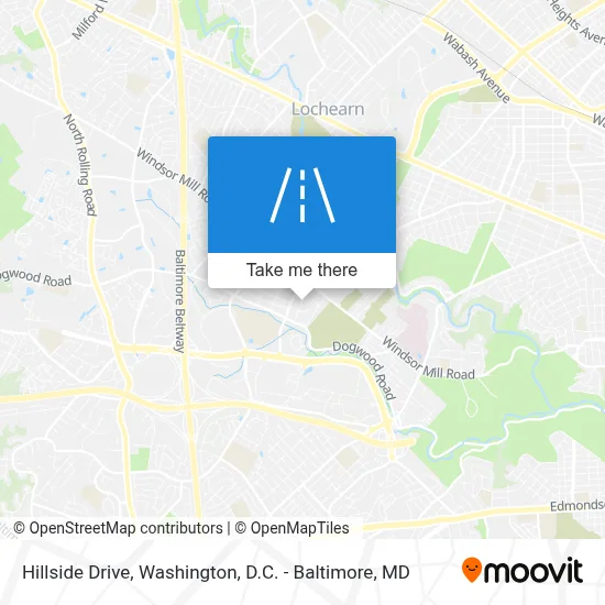 Hillside Drive map