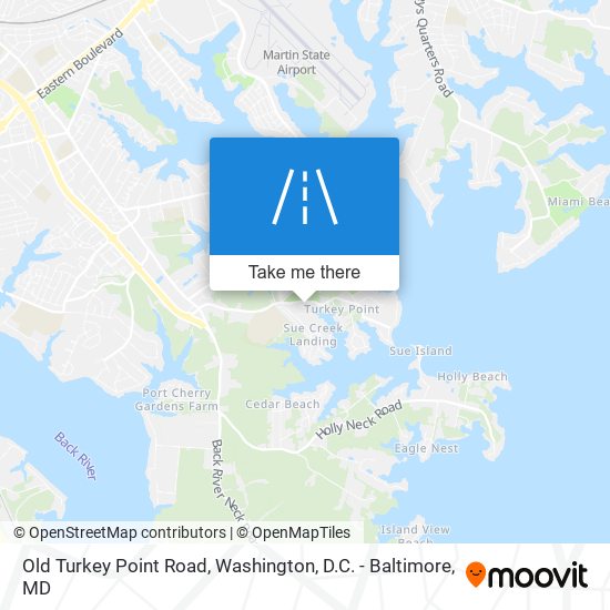 Mapa de Old Turkey Point Road
