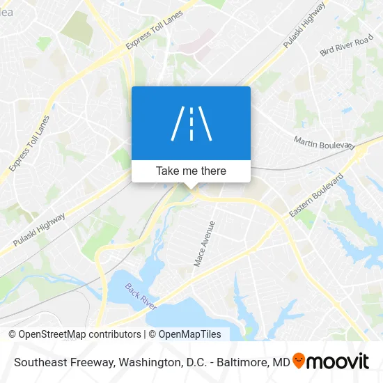 Southeast Freeway map