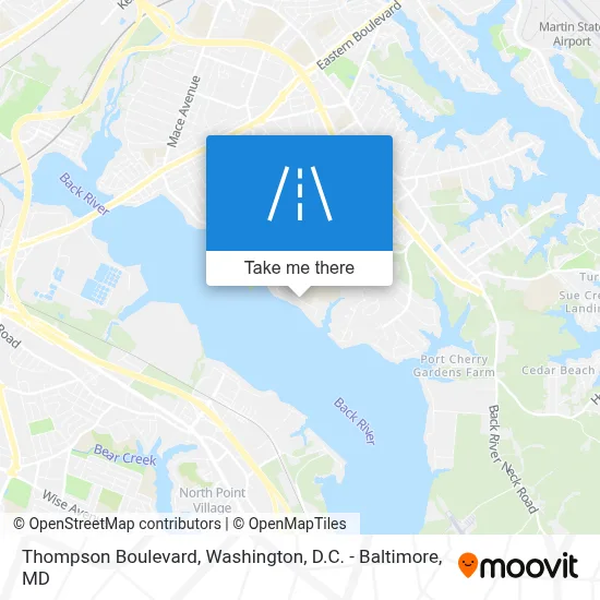 Thompson Boulevard map