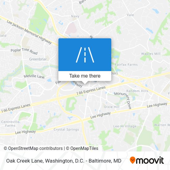 Mapa de Oak Creek Lane