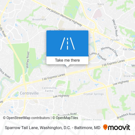 Sparrow Tail Lane map