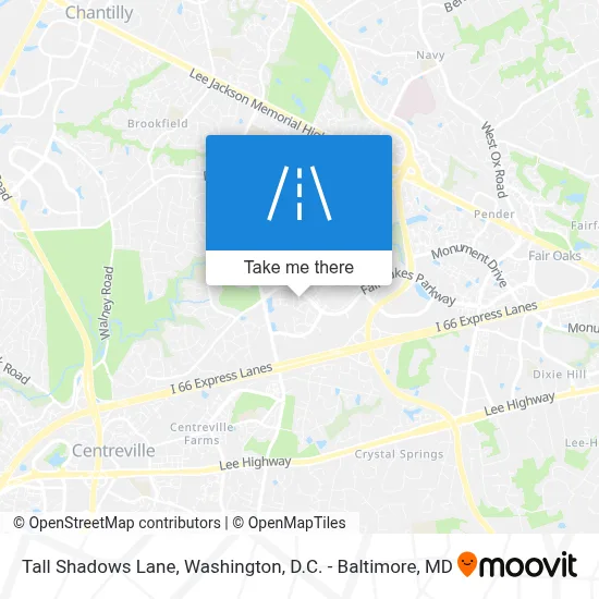 Tall Shadows Lane map