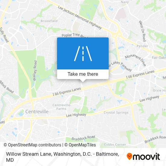 Willow Stream Lane map