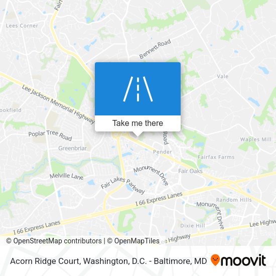 Mapa de Acorn Ridge Court