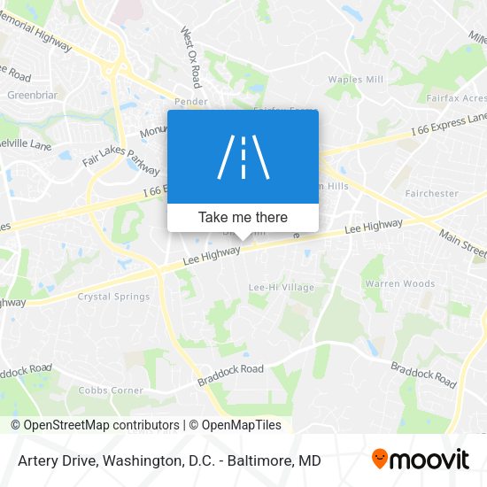 Artery Drive map