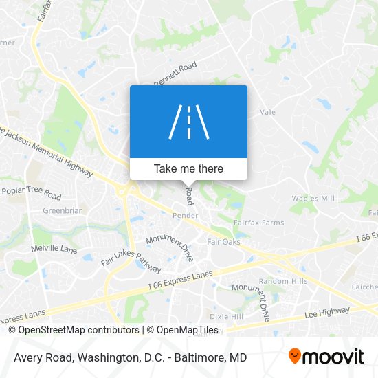 Avery Road map