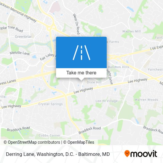 Derring Lane map