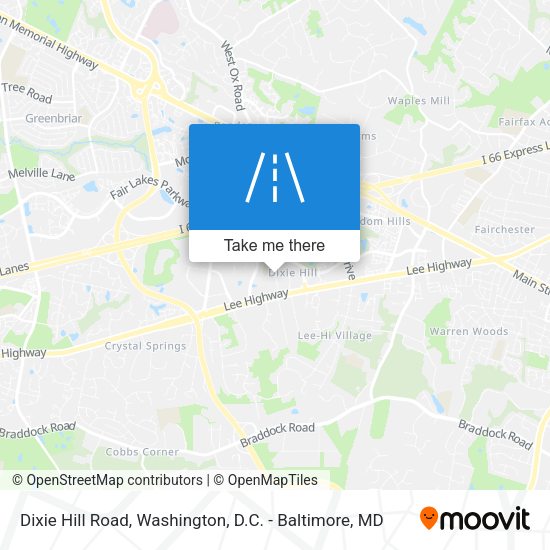 Dixie Hill Road map