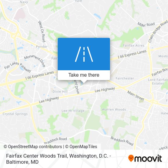 Fairfax Center Woods Trail map