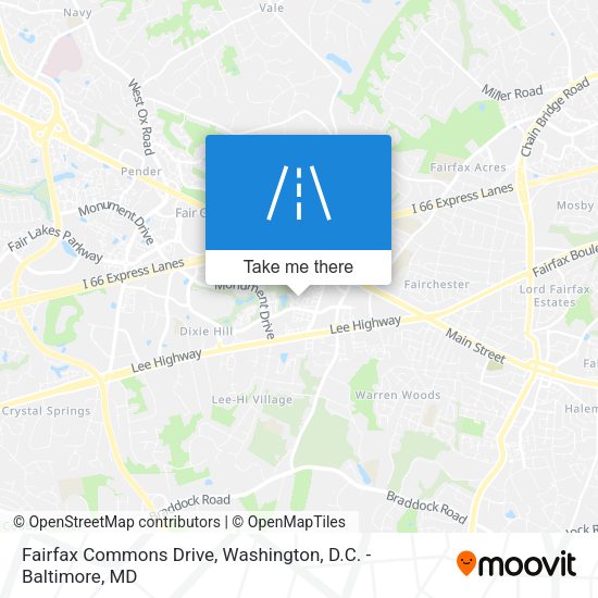 Mapa de Fairfax Commons Drive