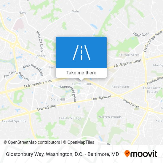 Glostonbury Way map