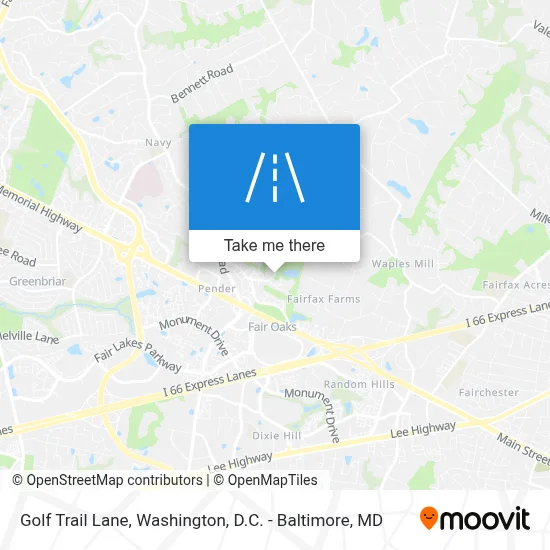 Golf Trail Lane map