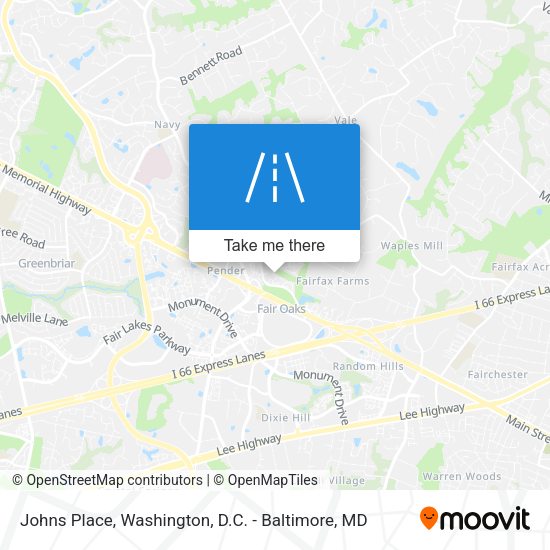 Johns Place map
