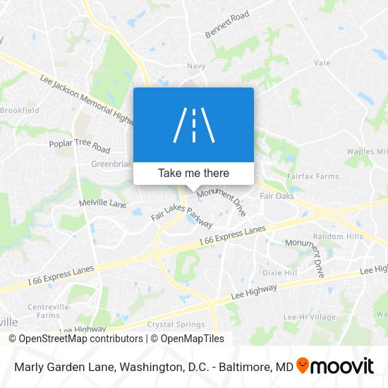 Marly Garden Lane map